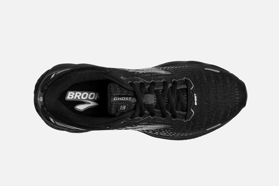 Brooks Ghost 13 Road Running Shoes - Womens - Black - ZE3478205